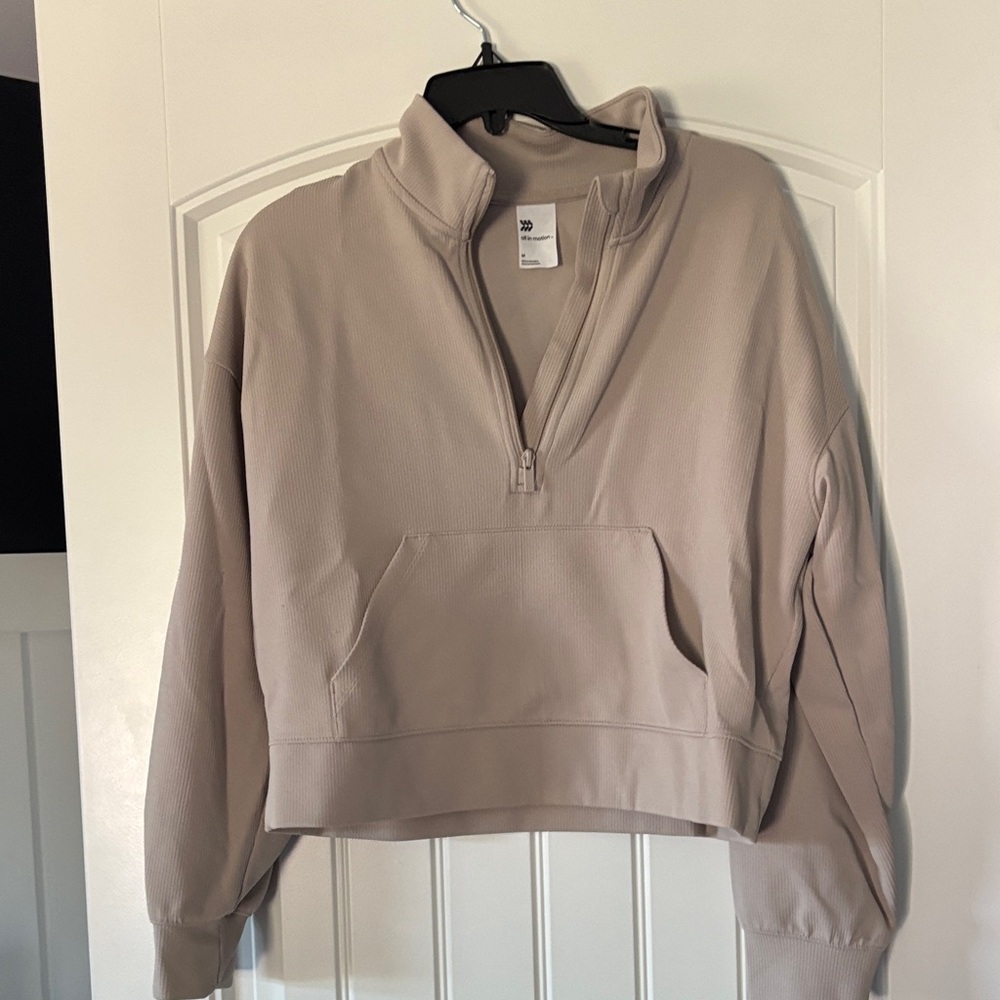 All in Motion Women's Tan Quarter-Zip Hoodie